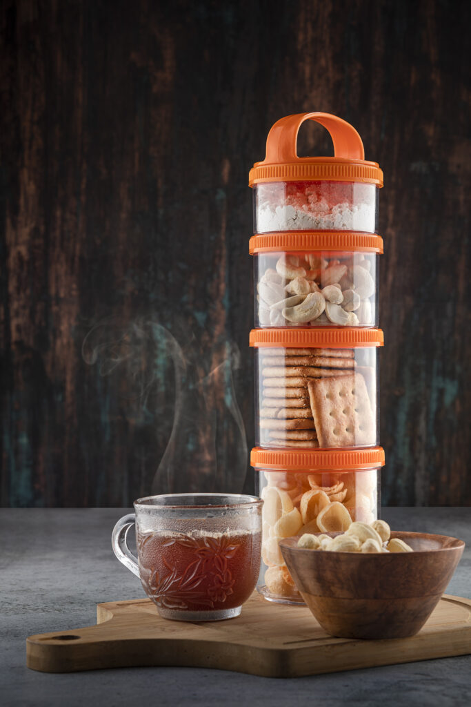 snacks stack containers